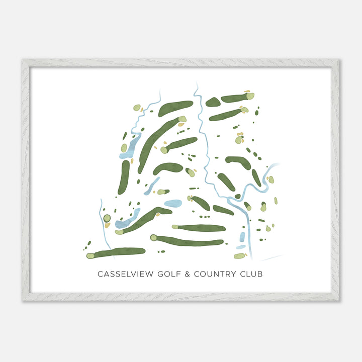 Print of Casselview Golf &amp; Country Club Modern Map