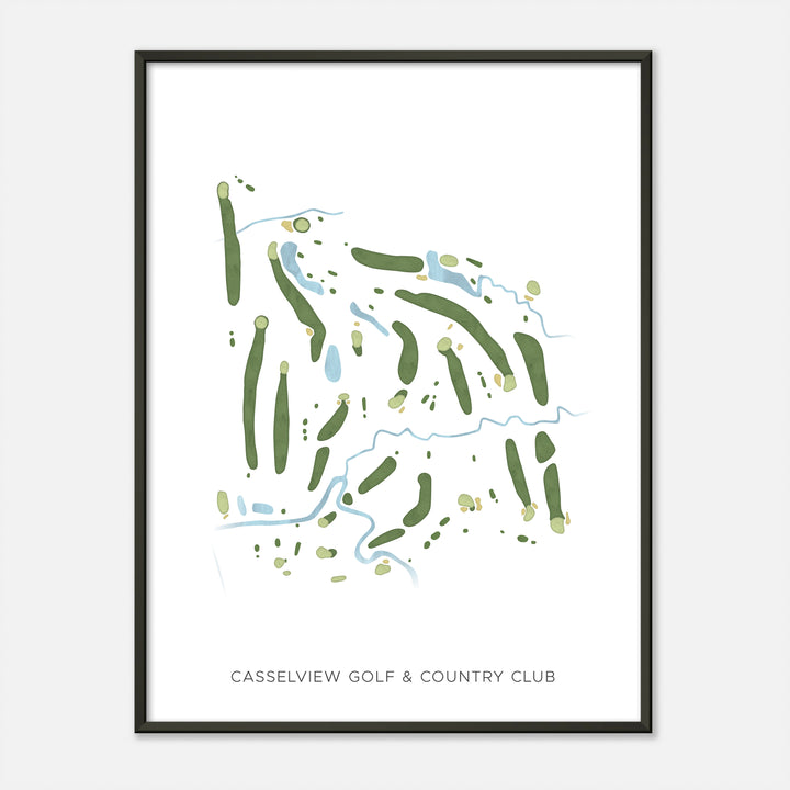 Print of Casselview Golf &amp; Country Club Modern Map