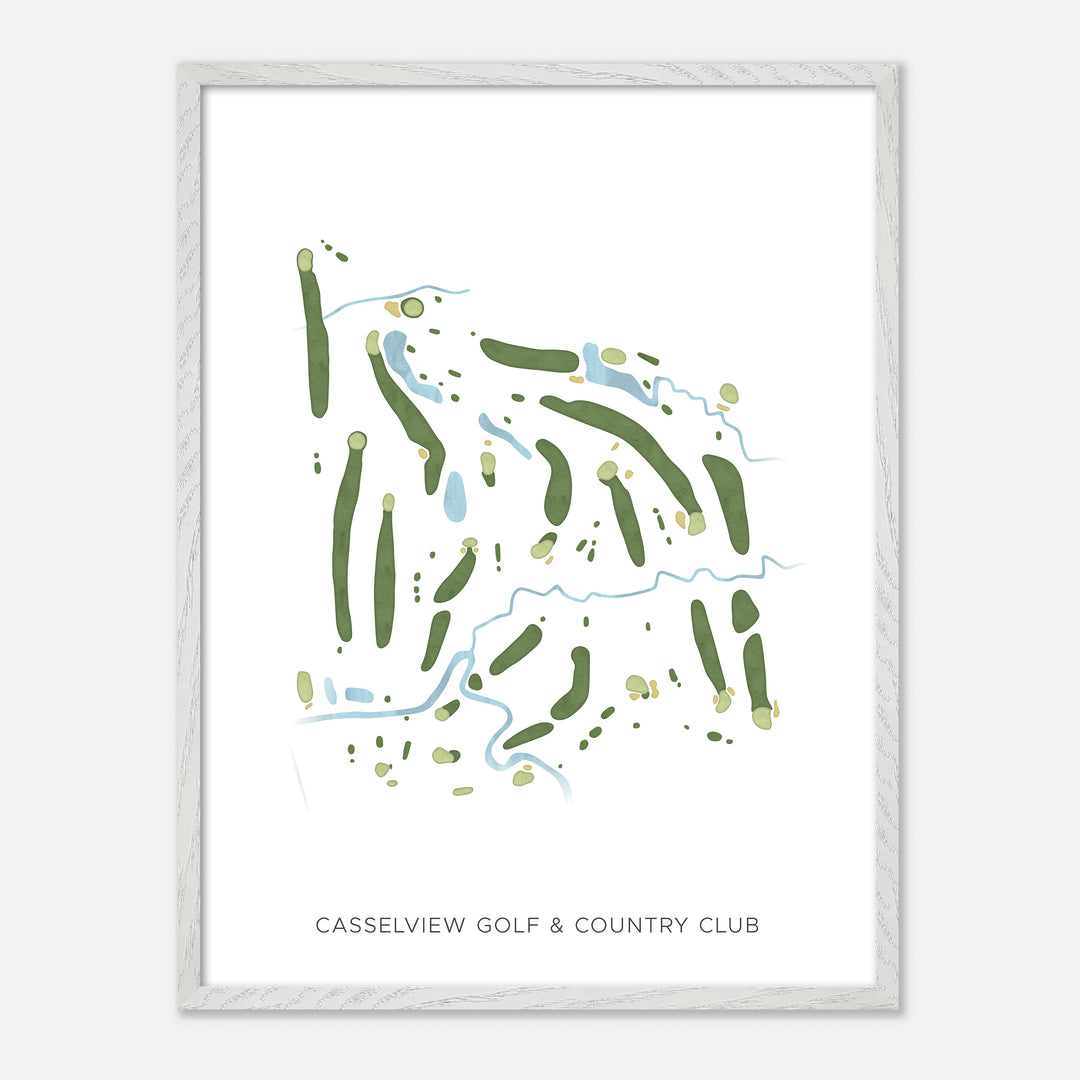 Print of Casselview Golf &amp; Country Club Modern Map