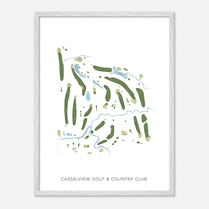 Print of Casselview Golf &amp; Country Club Modern Map