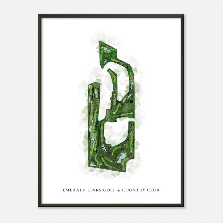 Print of Emerald Links Golf & Country Club Classic Map