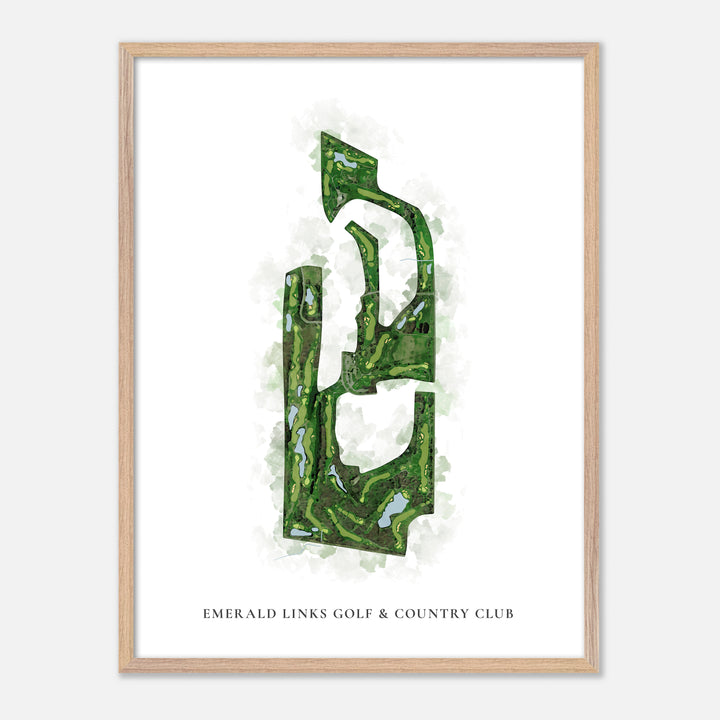 Print of Emerald Links Golf & Country Club Classic Map