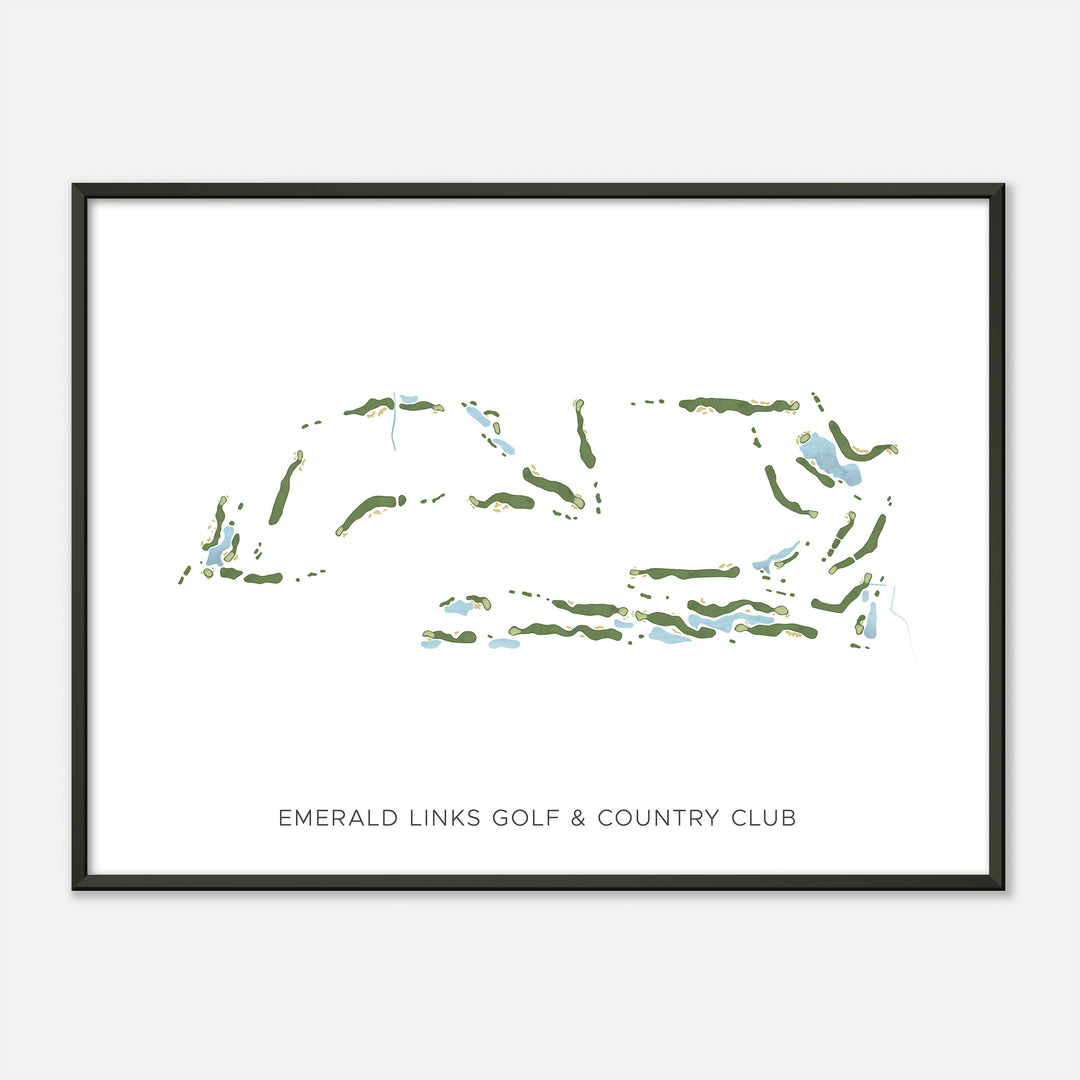 Print of Emerald Links Golf & Country Club Modern Map