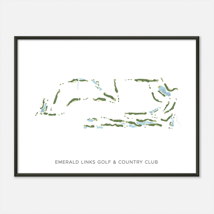 Print of Emerald Links Golf & Country Club Modern Map