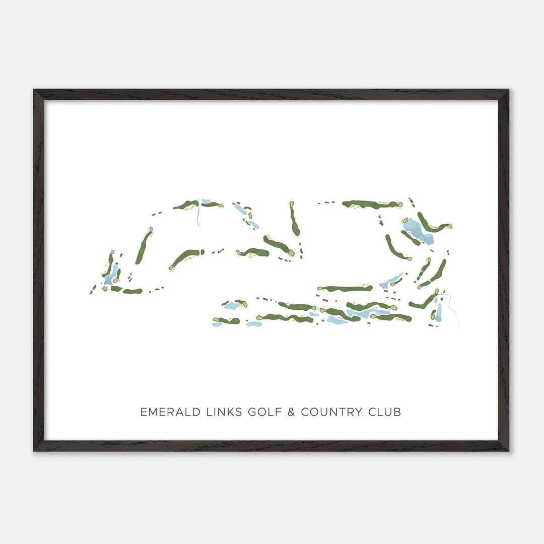 Print of Emerald Links Golf & Country Club Modern Map