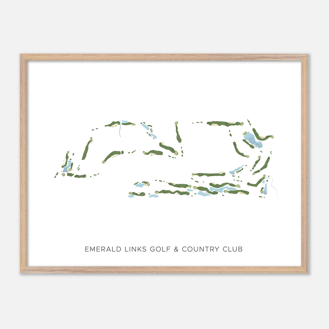 Print of Emerald Links Golf & Country Club Modern Map