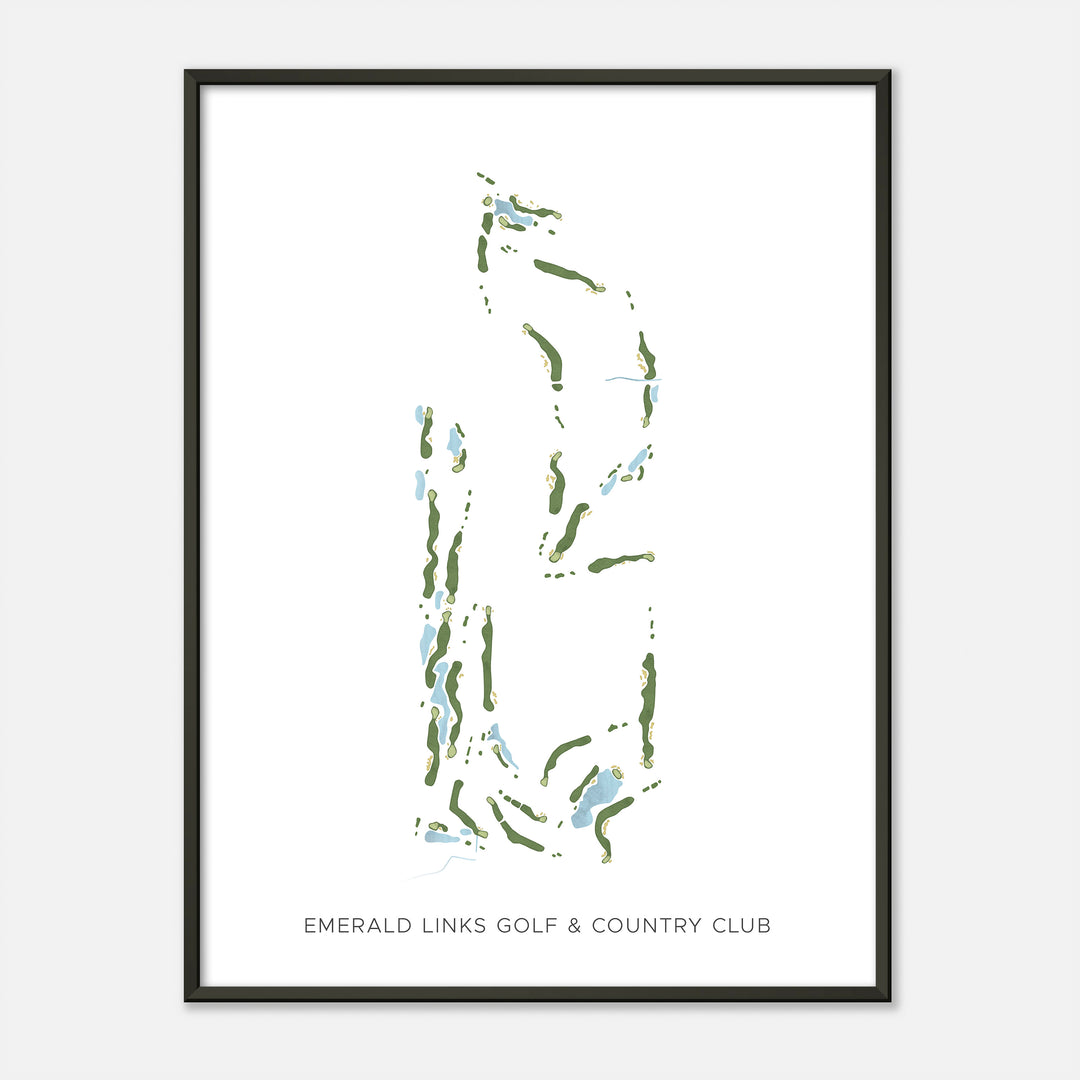 Print of Emerald Links Golf & Country Club Modern Map