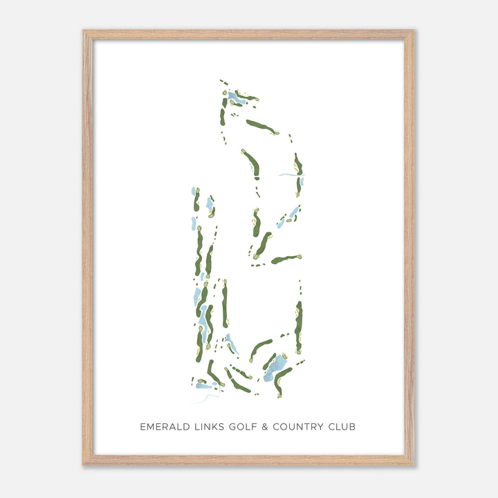 Print of Emerald Links Golf & Country Club Modern Map