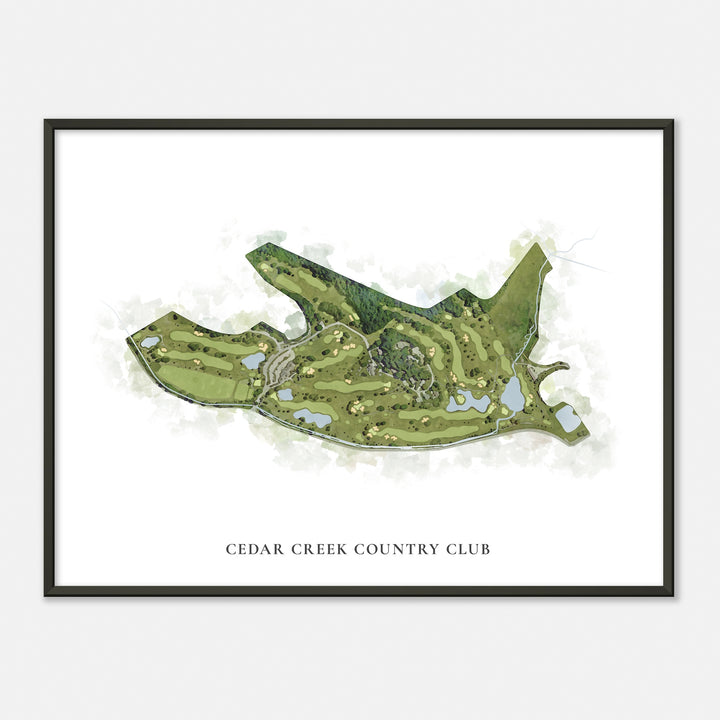 Print of Cedar Creek Country Club Classic Map