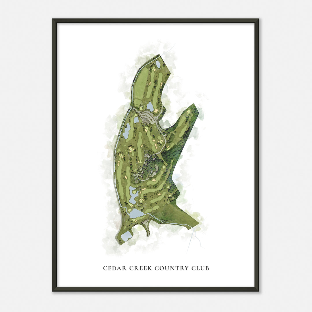 Print of Cedar Creek Country Club Classic Map
