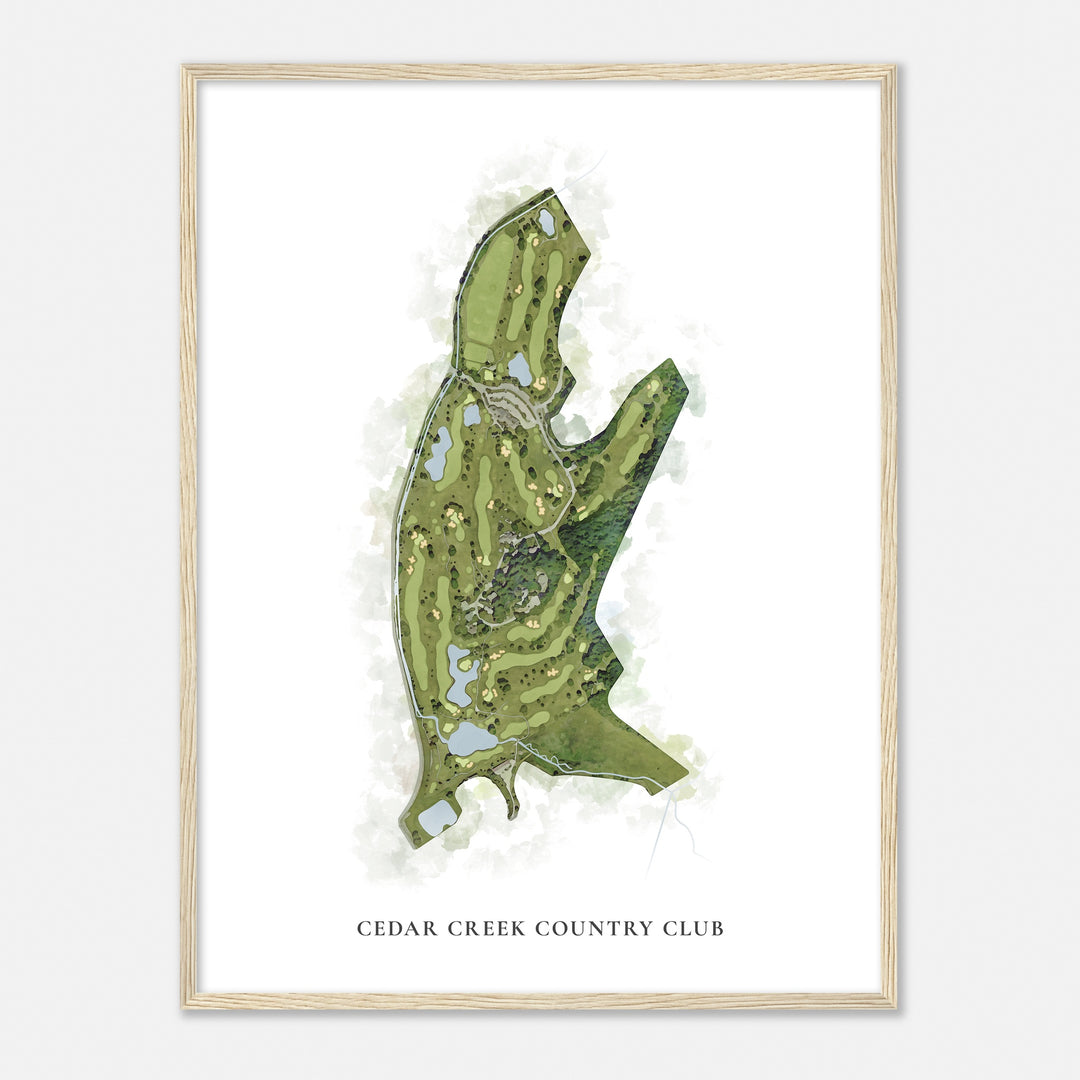 Print of Cedar Creek Country Club Classic Map