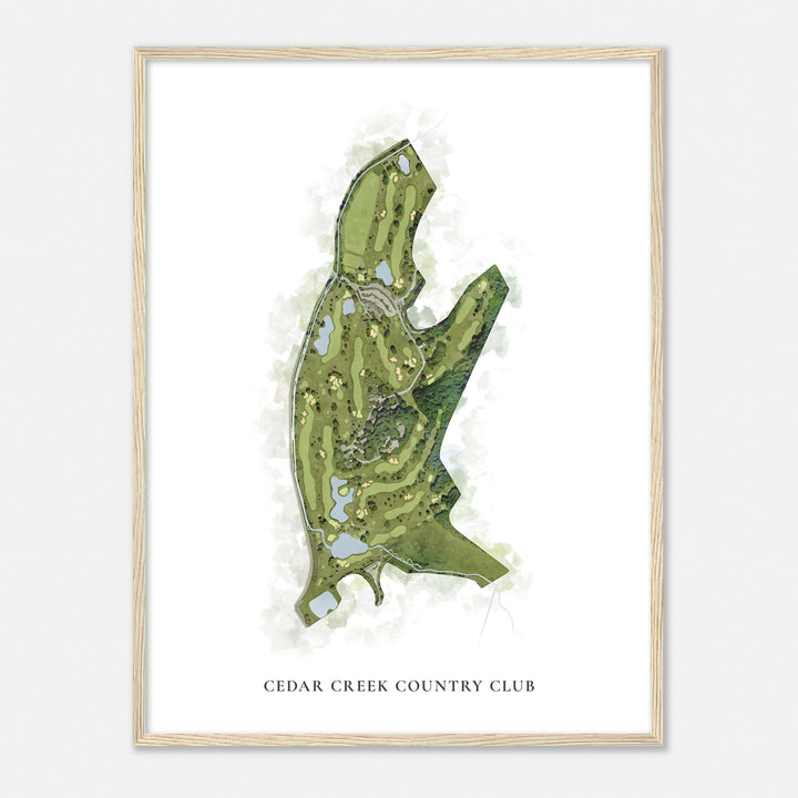 Print of Cedar Creek Country Club Classic Map