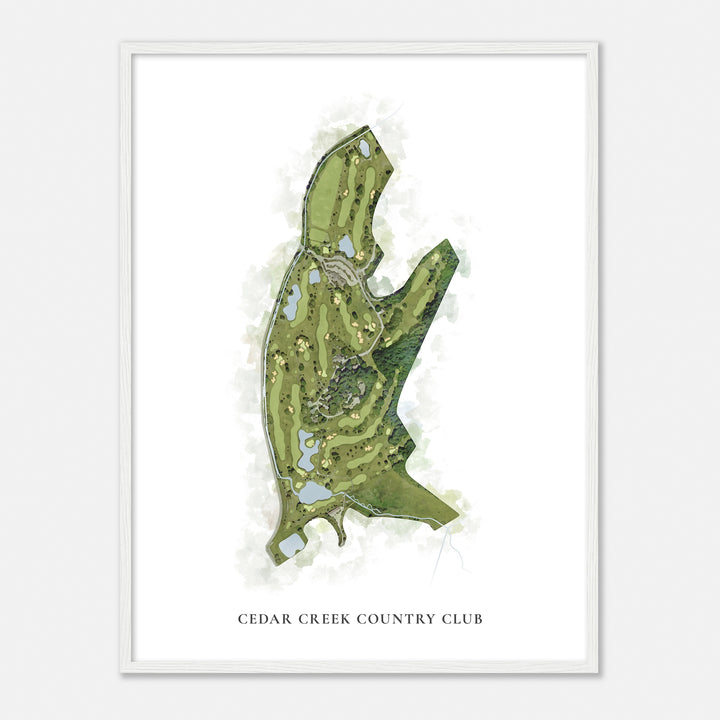 Print of Cedar Creek Country Club Classic Map