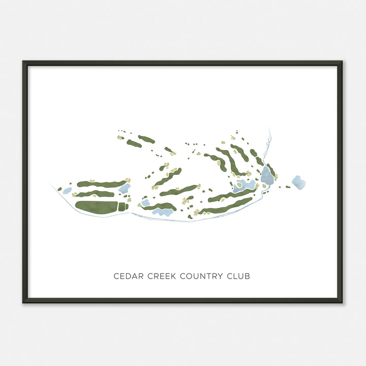 Print of Cedar Creek Country Club Modern Map