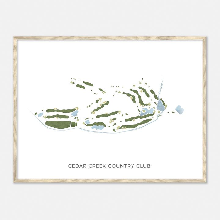 Print of Cedar Creek Country Club Modern Map