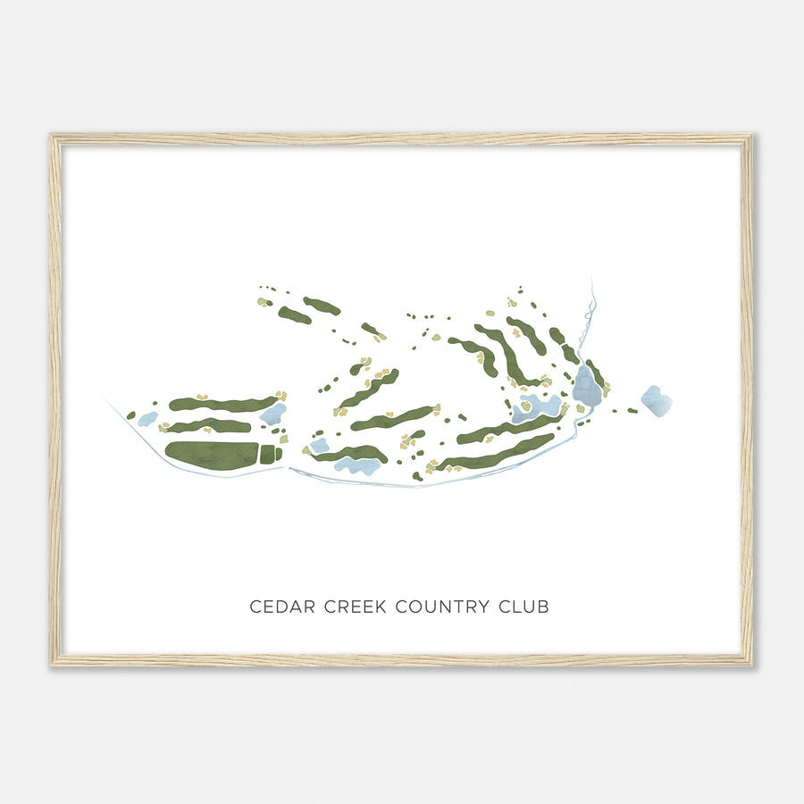 Print of Cedar Creek Country Club Modern Map