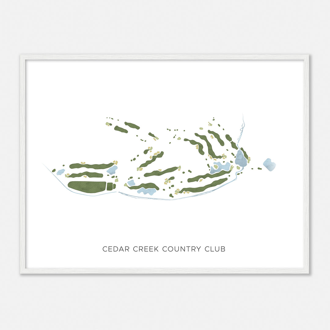 Print of Cedar Creek Country Club Modern Map