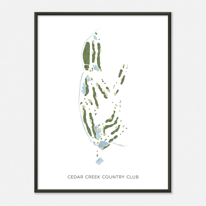 Print of Cedar Creek Country Club Modern Map