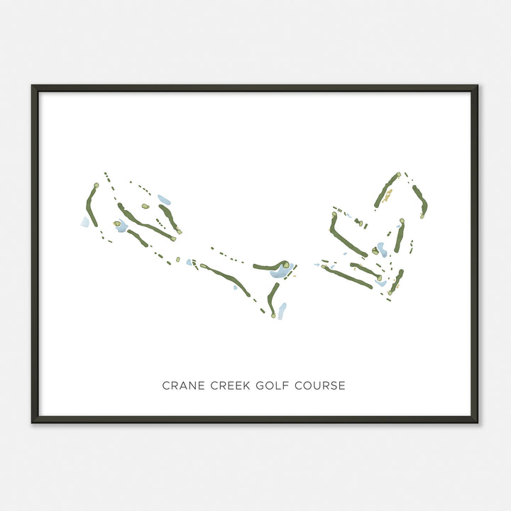 Print of Crane Creek Golf Course Modern Map