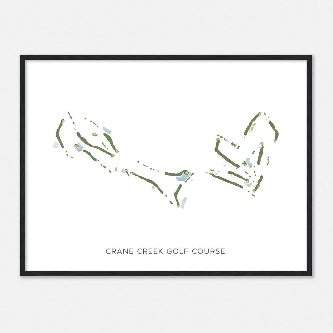 Print of Crane Creek Golf Course Modern Map