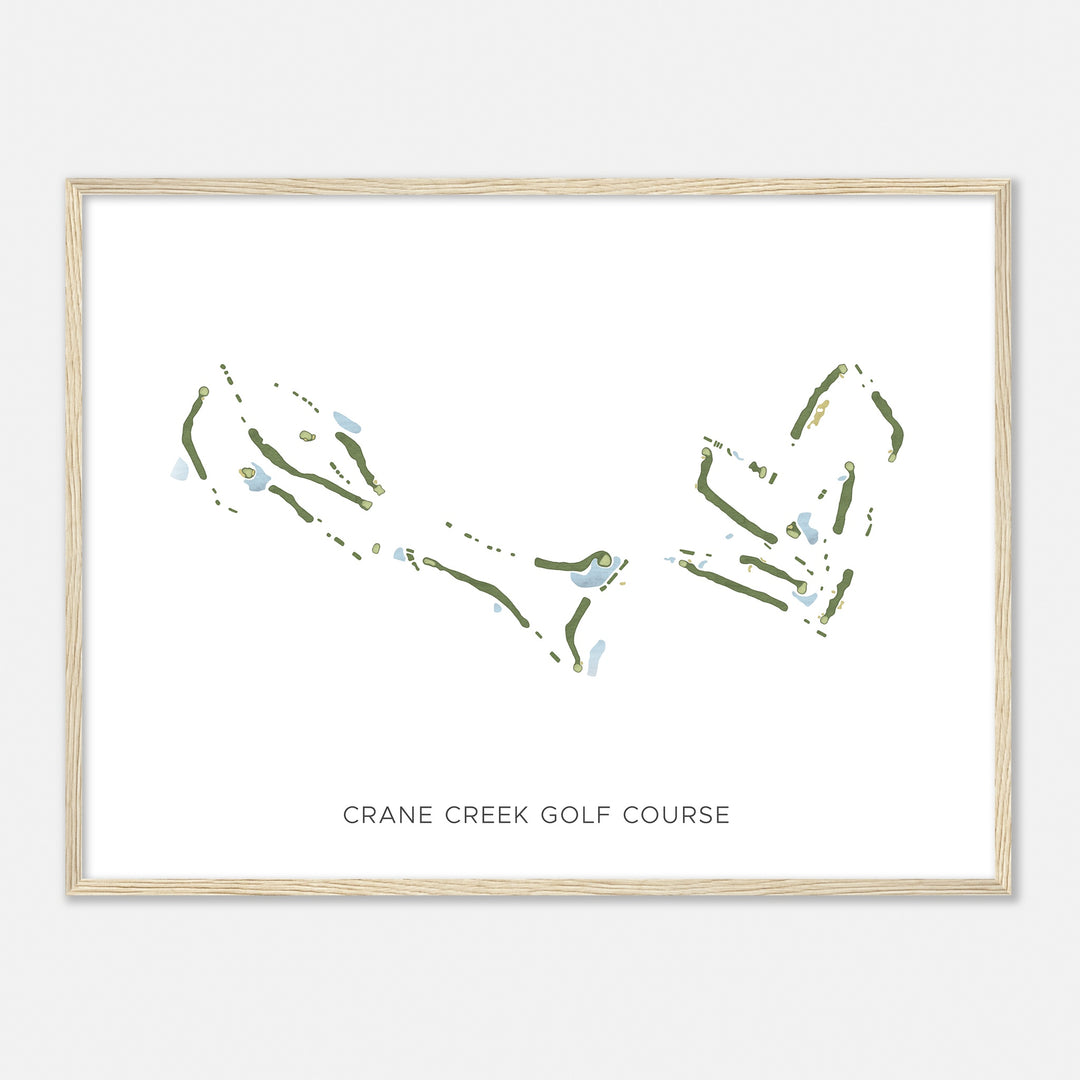 Print of Crane Creek Golf Course Modern Map