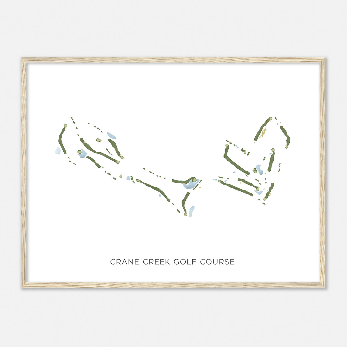Print of Crane Creek Golf Course Modern Map