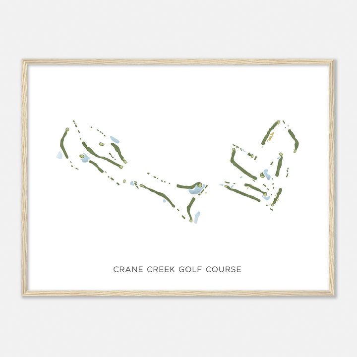 Print of Crane Creek Golf Course Modern Map