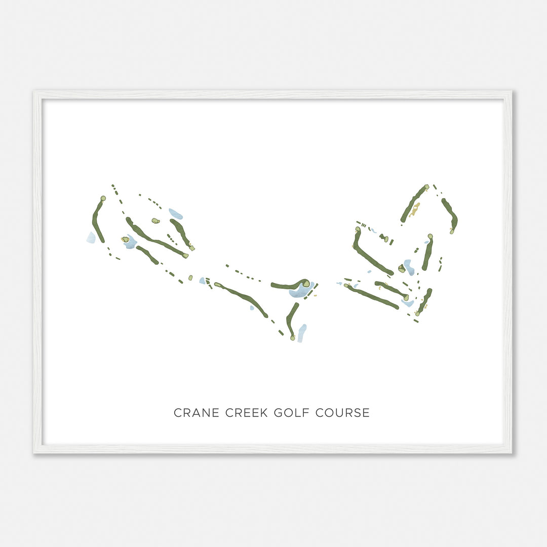 Print of Crane Creek Golf Course Modern Map