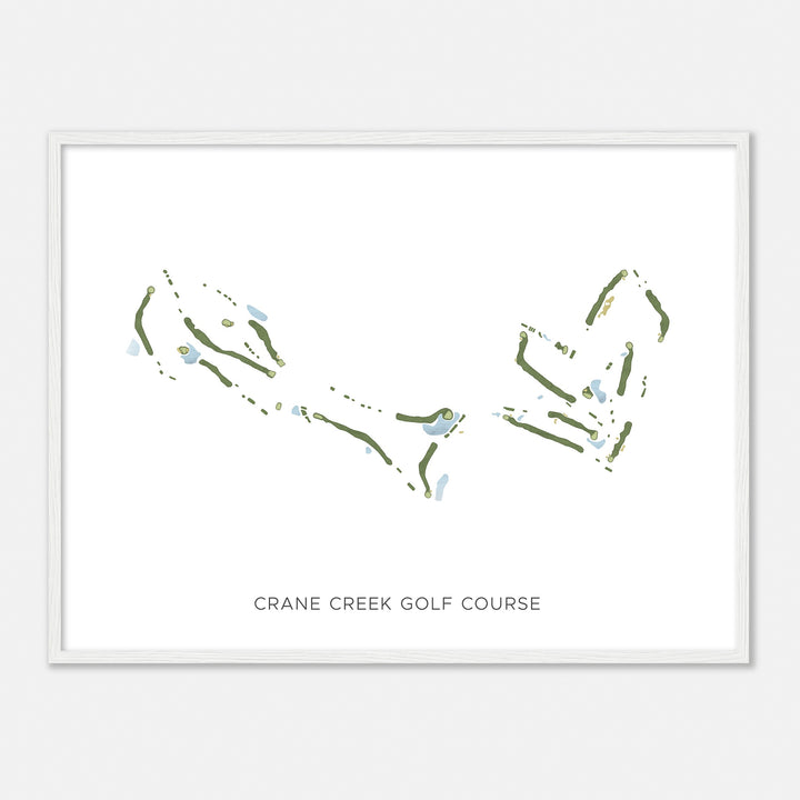 Print of Crane Creek Golf Course Modern Map