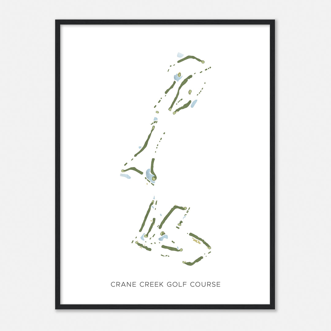 Print of Crane Creek Golf Course Modern Map