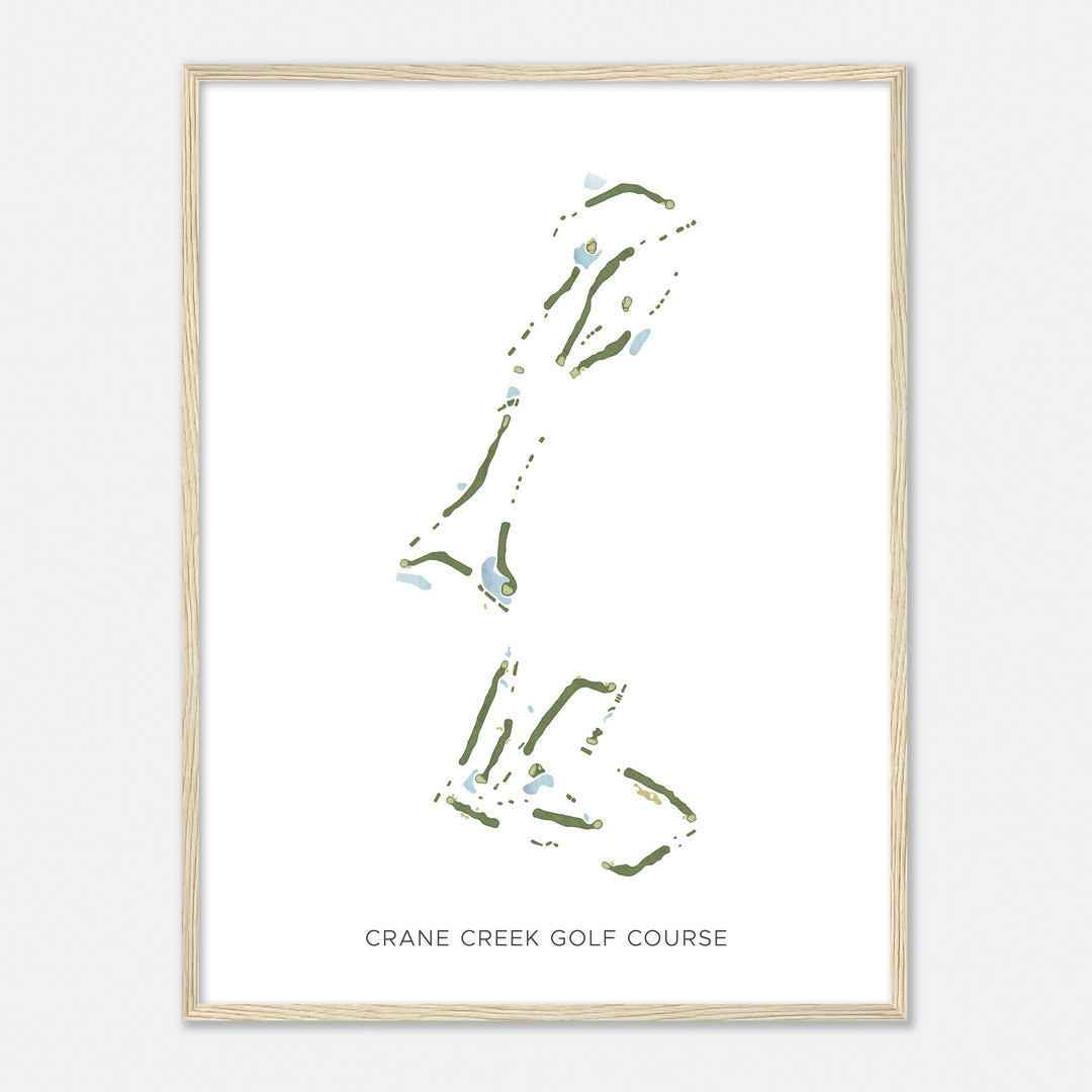 Print of Crane Creek Golf Course Modern Map