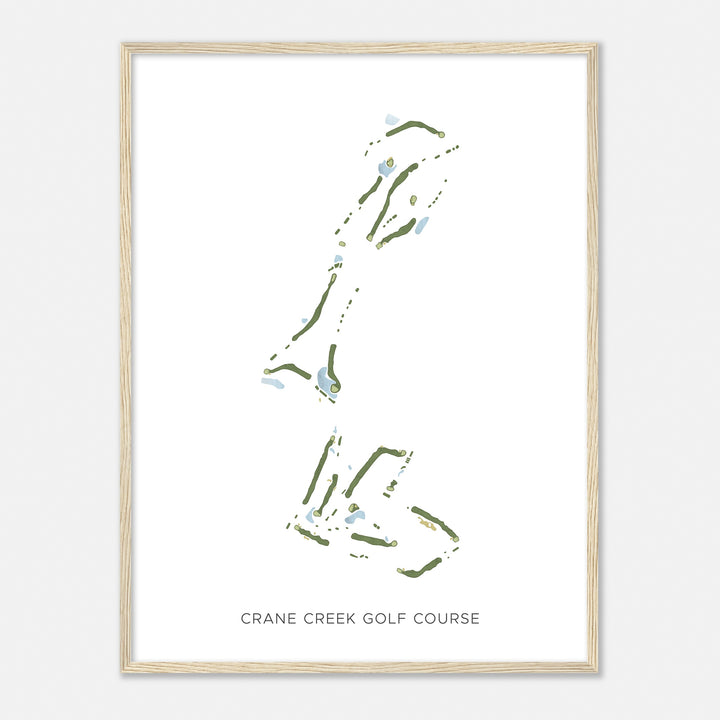 Print of Crane Creek Golf Course Modern Map