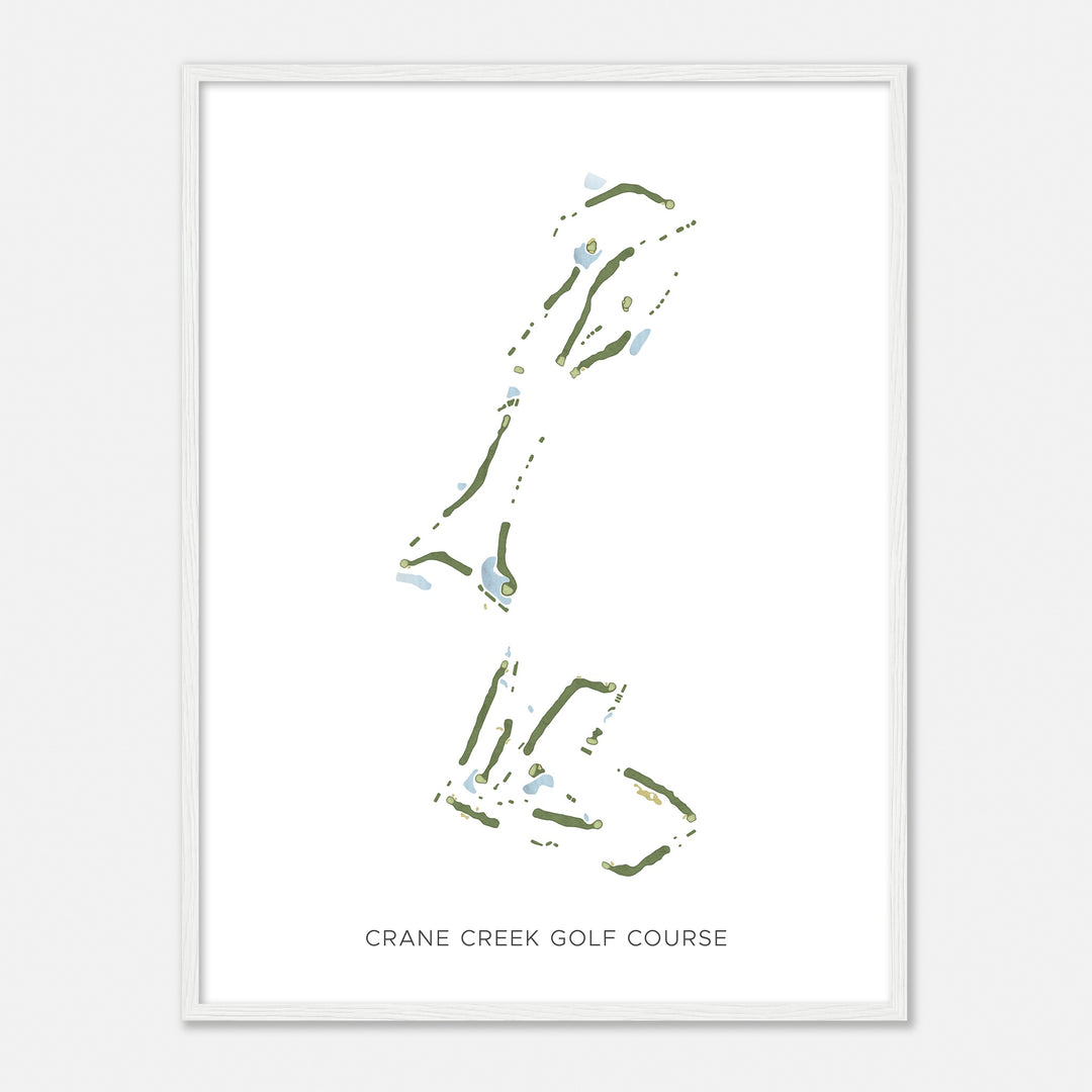 Print of Crane Creek Golf Course Modern Map