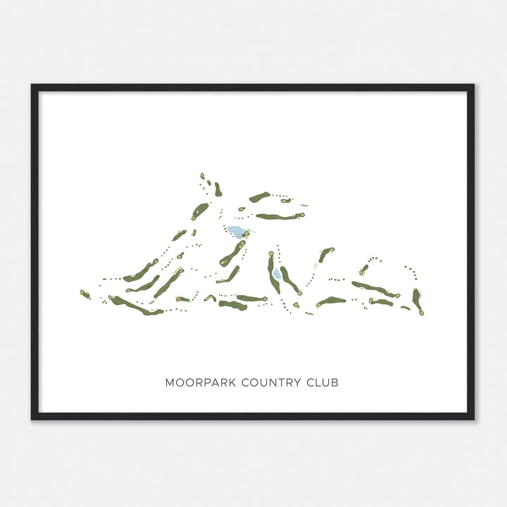 Print of Moorpark Country Club Modern Map