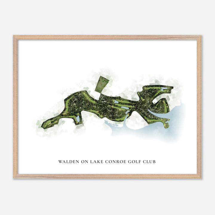 Print of Walden On Lake Conroe Golf Club Classic Map