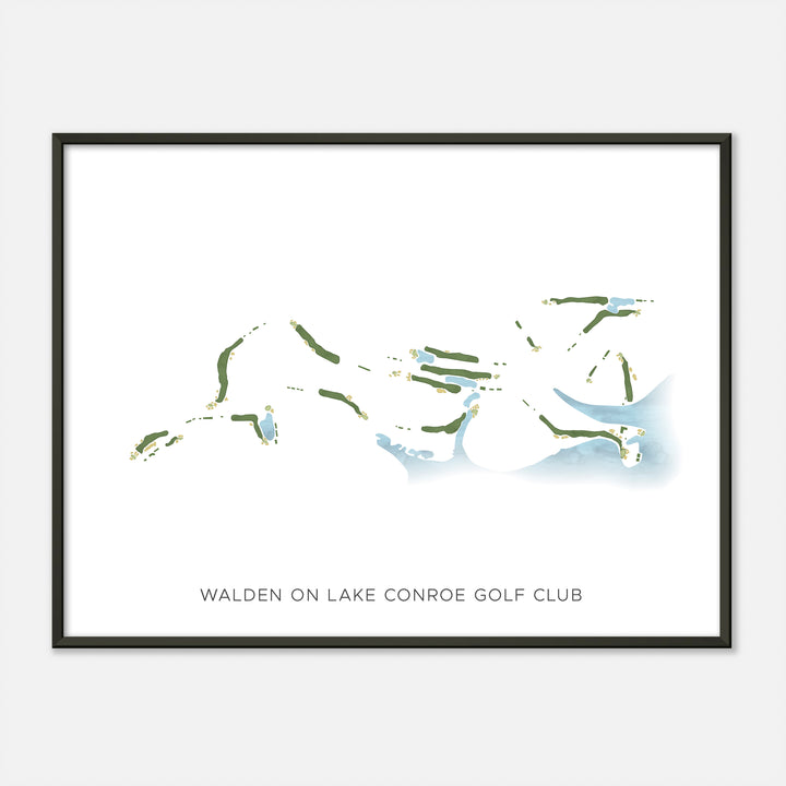 Print of Walden On Lake Conroe Golf Club Modern Map