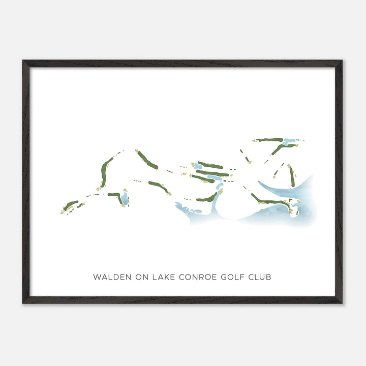 Print of Walden On Lake Conroe Golf Club Modern Map