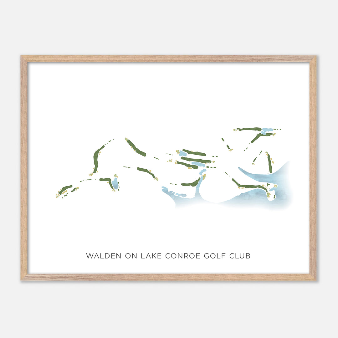 Print of Walden On Lake Conroe Golf Club Modern Map