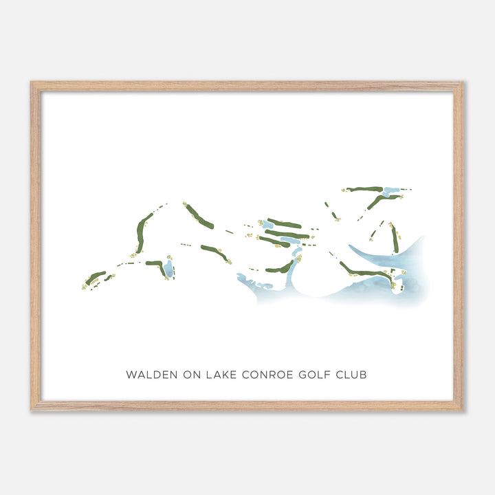 Print of Walden On Lake Conroe Golf Club Modern Map