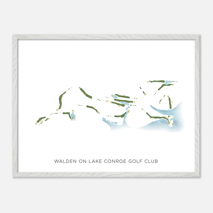 Print of Walden On Lake Conroe Golf Club Modern Map