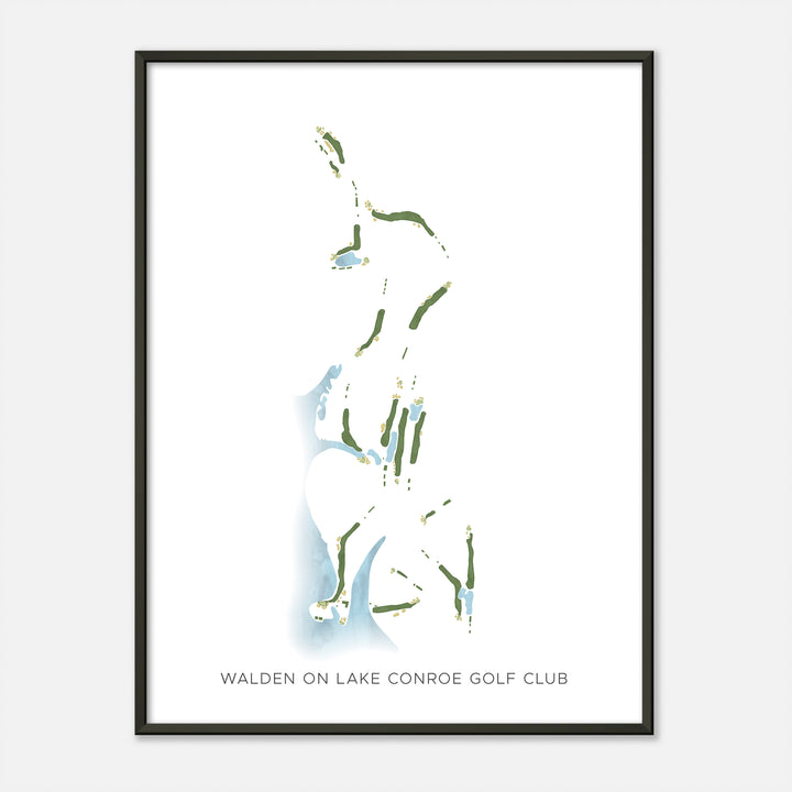 Print of Walden On Lake Conroe Golf Club Modern Map