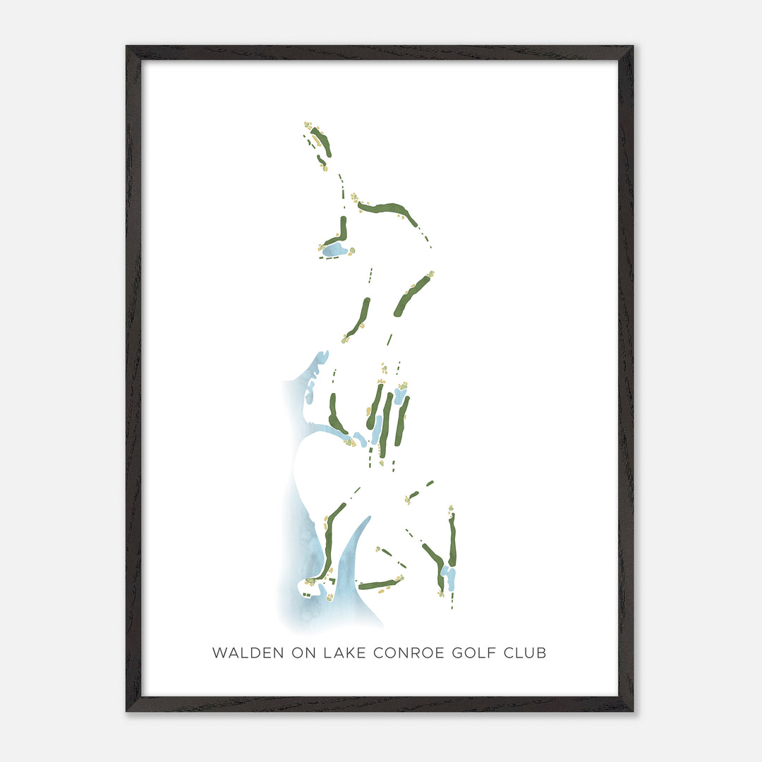 Print of Walden On Lake Conroe Golf Club Modern Map