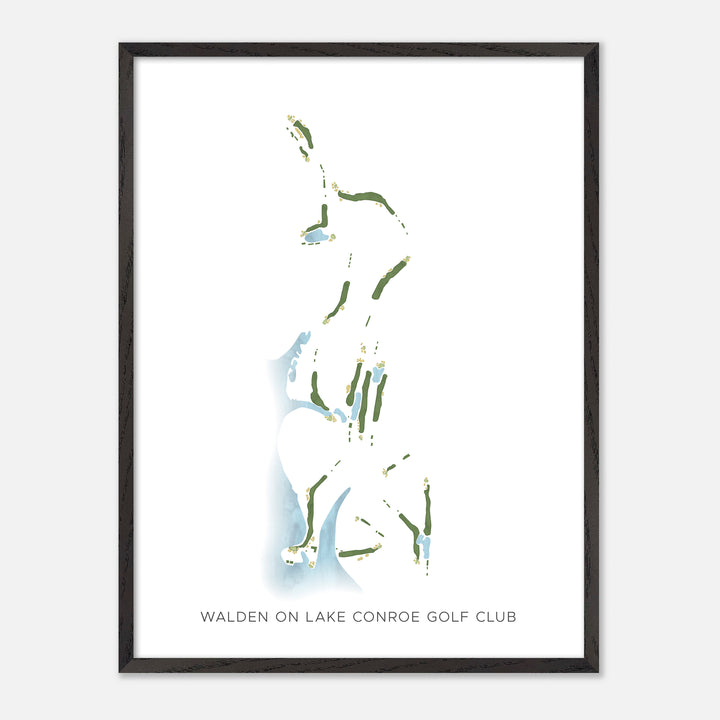 Print of Walden On Lake Conroe Golf Club Modern Map