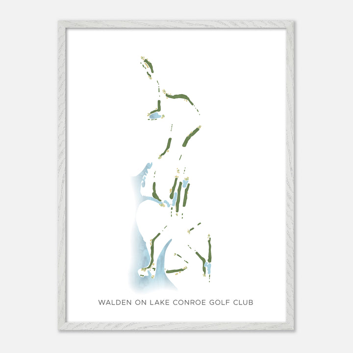 Print of Walden On Lake Conroe Golf Club Modern Map