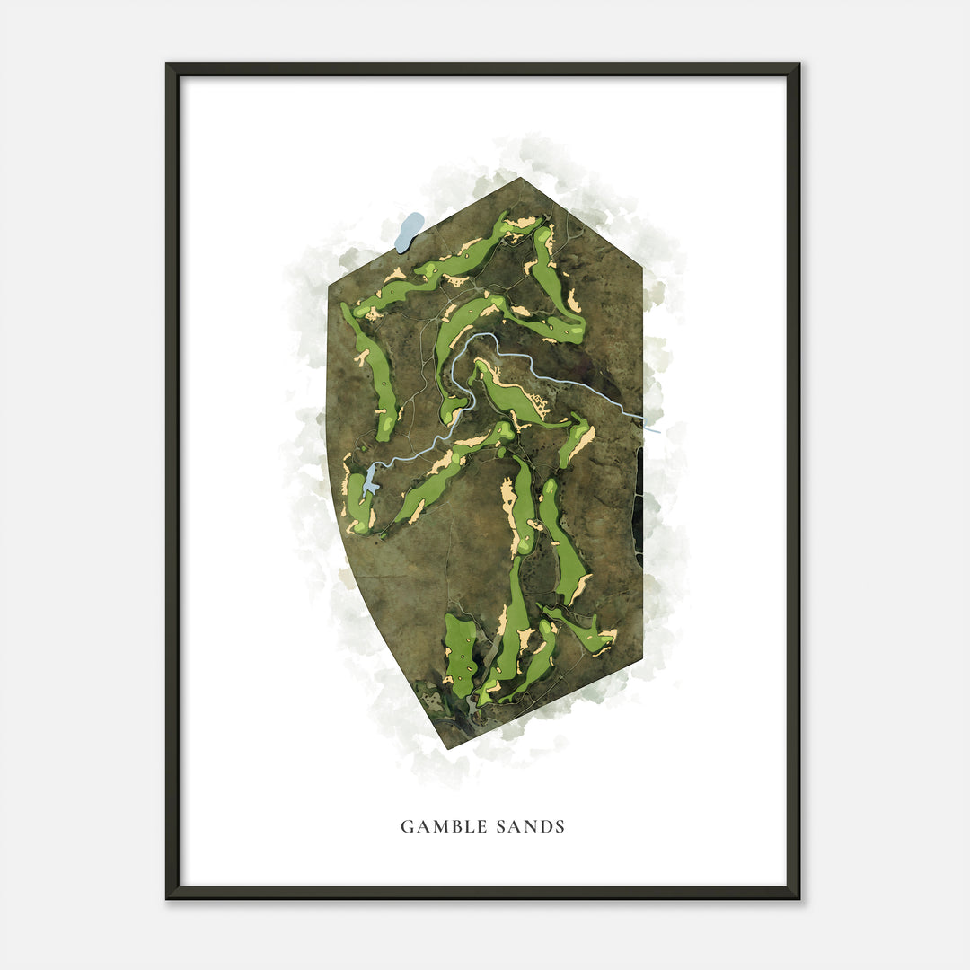 Print of Gamble Sands Classic Map