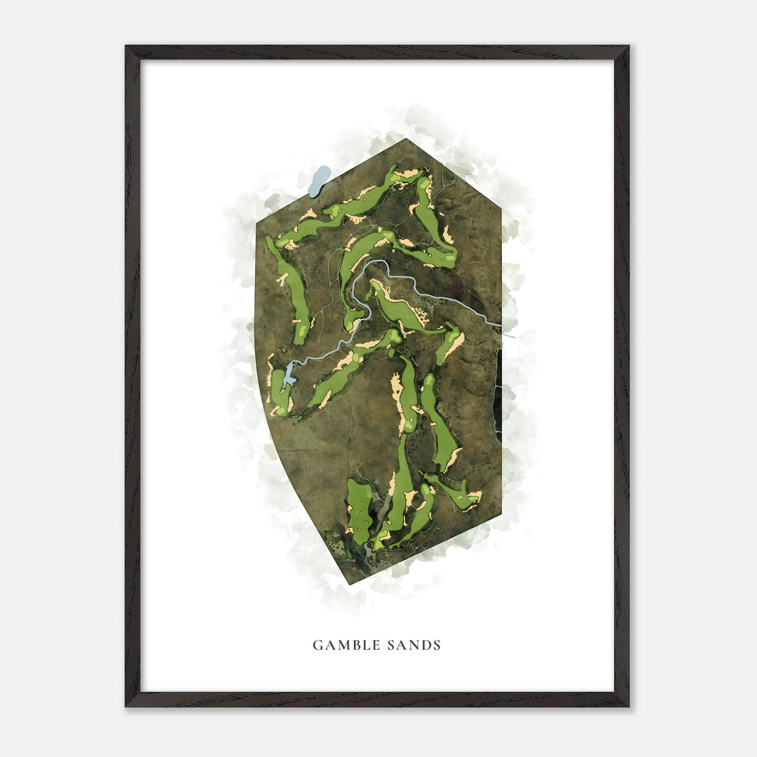 Print of Gamble Sands Classic Map