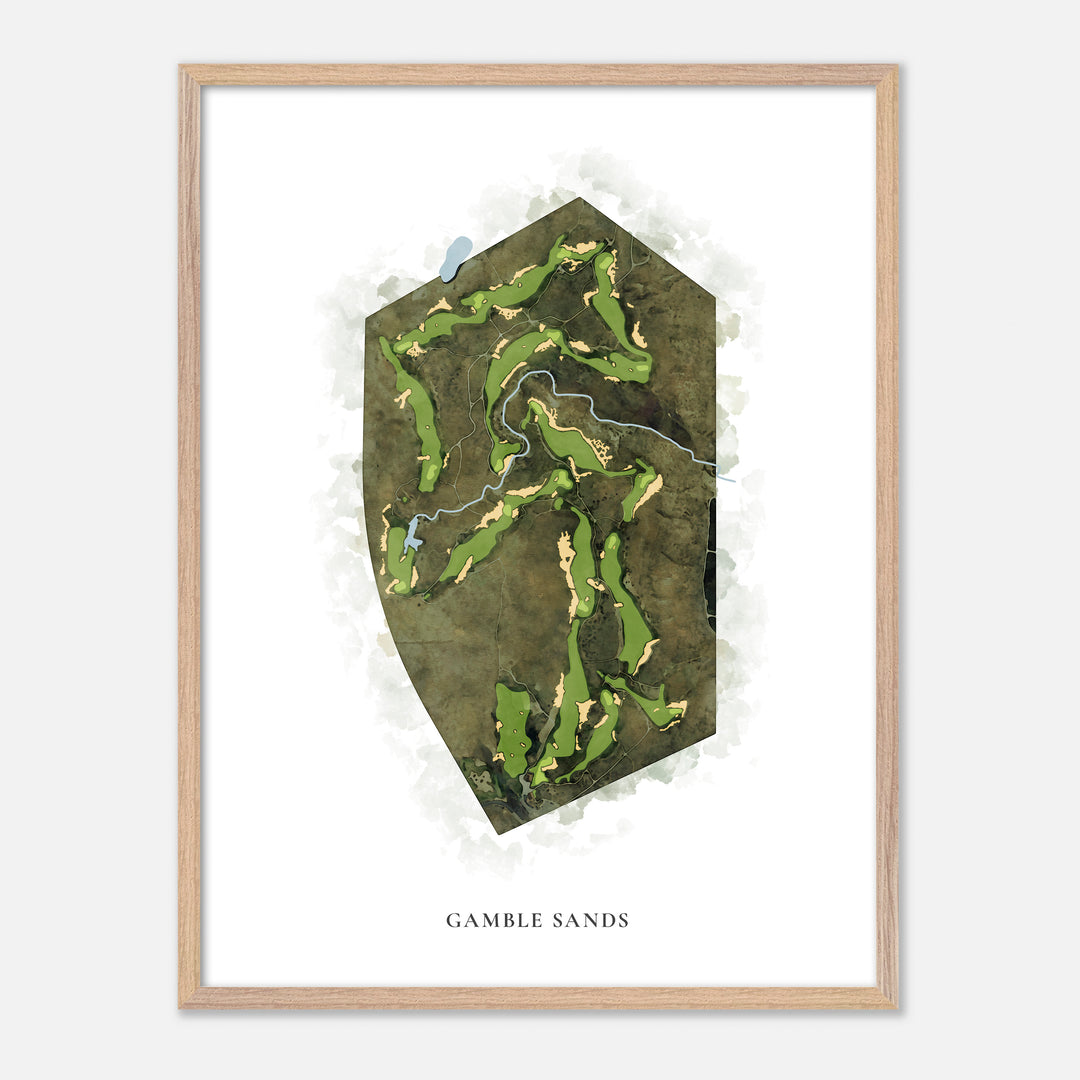 Print of Gamble Sands Classic Map