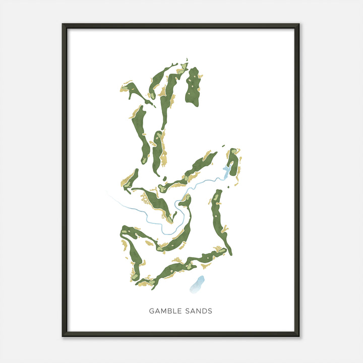 Print of Gamble Sands Modern Map