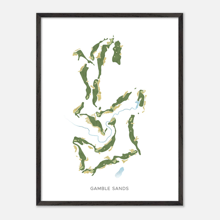 Print of Gamble Sands Modern Map