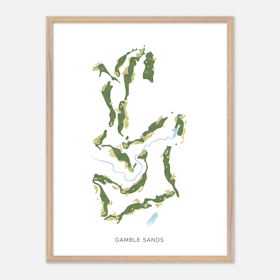 Print of Gamble Sands Modern Map